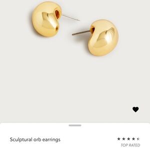 J. Crew gold sculptural orb earrings